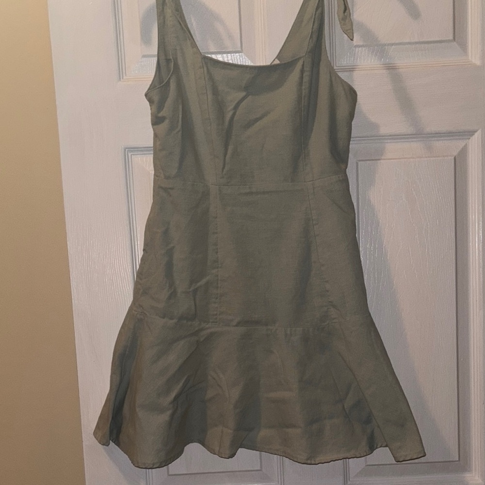 American Eagle Outfitters Green Ruffled Mini Sundress
